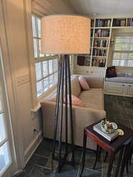 Tall Graduating Four Post Steel Floor Lamp