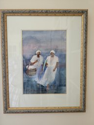 Watercolor Of Two Brazilian Women Dressed In White Brazilian Artist Galina Sheetikoff