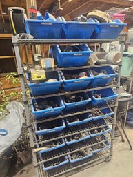 Rolling Parts Shelf And Its Contents