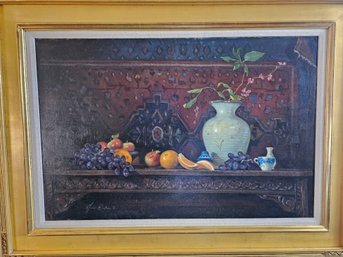 Still Life Oil Painting Signed Baker