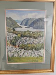 Watercolor Hudson Valley Scene By Mary Evelyn Whitehill