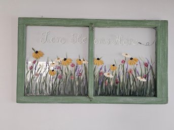 Painted Window - Love Blooms Here