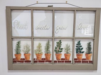 Painted Window - Plant Seeds Grow Love