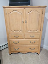 Light Colored Wood Storage Cabinet