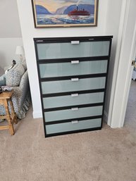 Sleek Modern Glass Drawer Dresser