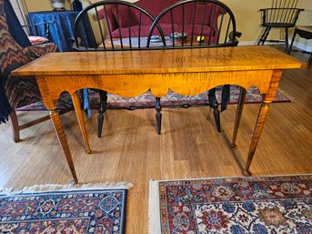 D.R. Dimes Tiger Maple Hall Table
