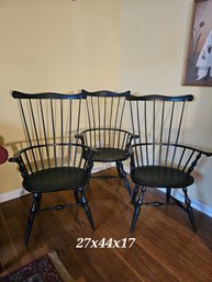 Collection Of Three Comb Back Windsor Chairs By Warren Chair Works Of Rhode Island
