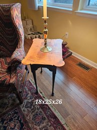 Tiger Maple Top On Black Painted Base