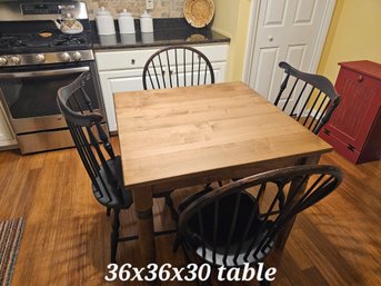 Great Small Dining Table With 2 DR Dimes Windsor Chairs And 2 Lawrence Crouse Comb Back Chairs
