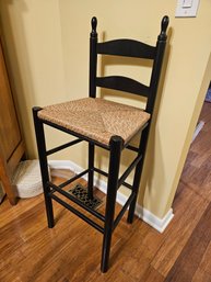 Single Ladderback Chair With Rush Seat