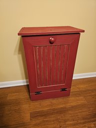 Country Style Wood Waste Basket Keeper