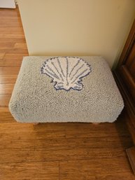 Small Shell Motif Foot Stool