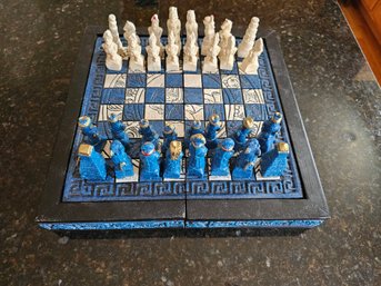 Very Unusual Resin Chess Set