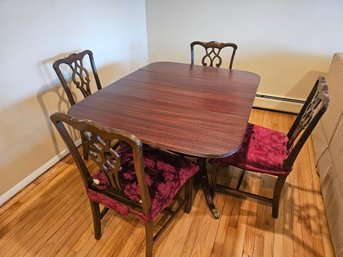 Mahogany Dining Table And Four Chairs