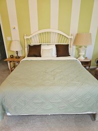 Ethan Allen Country French Wheatback Bed, Mattresses Included