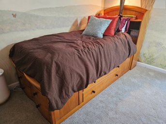 Kids Room Single Bed With Storage Below