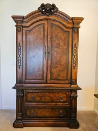 Armoire With Carved Accents