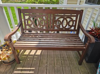 Teak Or Similar Wood Garden Bench (B)