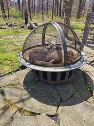 Wood Fire Pit With Screen