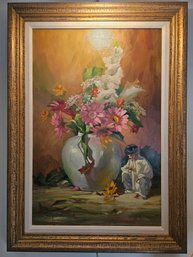 Oil On Canvas Still Life Signed Ginzie