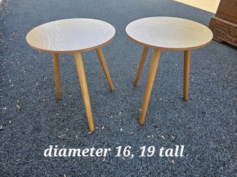 Pair Of 3 Legged Tables