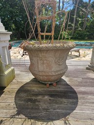 Massive And Beautiful Pair Of Concrete Planters