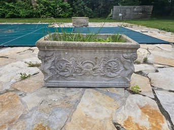 Gorgeous Pair Of Rectangular Concrete Planters