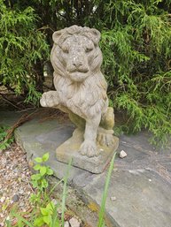 Weathered Concrete Garden Lion