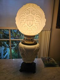 Milk Glass Vintage Lamp