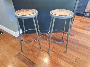 Pair Of Industrial Stools