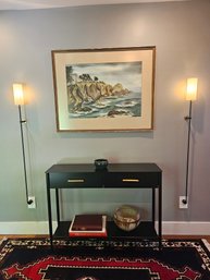Sleek Black Entry Table