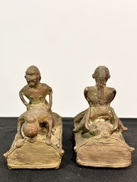 Two Bronze Figurines In Erotic Pose