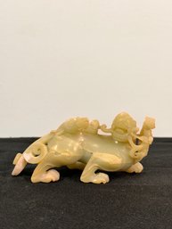 Jade Or Similar Stone Dragon Or Mythical Creature