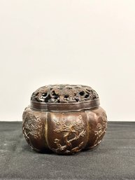 Lidded Bronze Incense Burner