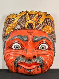 Large And Vibrantly Colored African Mask