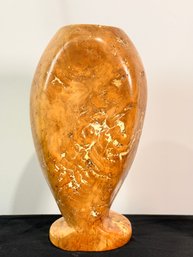 Wood Carved Vase