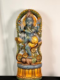 Tall Wooden Sculpture Of Shiva