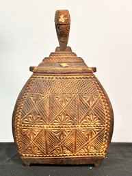 Wooden Carved Lidded Box