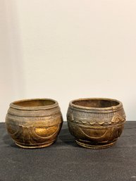 Small Pair Of Bronze Bowls