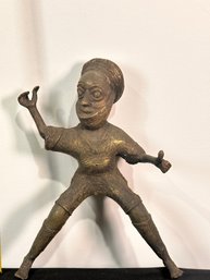 Bronze Statue Of Man With Wide Stance