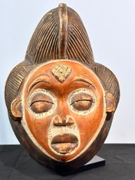 African Wood Mask From Gabon