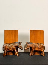 Pair Of Zebra Bookends