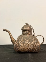 Chinese White Copper Teapot