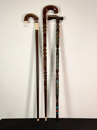 Group Of Three Walking Sticks