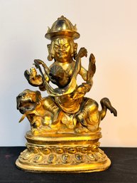 Gilt Bronze Tibetan Figure Dharmapala