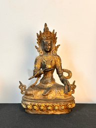 Gilt Bronze Kwan Yin Buddha Statue