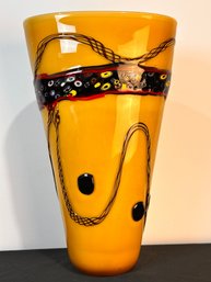 Not Marked But Likely Tall Murano Glass Vase