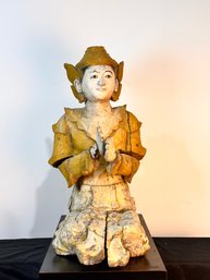 Thai Carved Devotional Figure