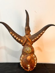 Yoruba Carving With Cowrie Shells