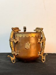 Copper Vessel With Dragon Legs